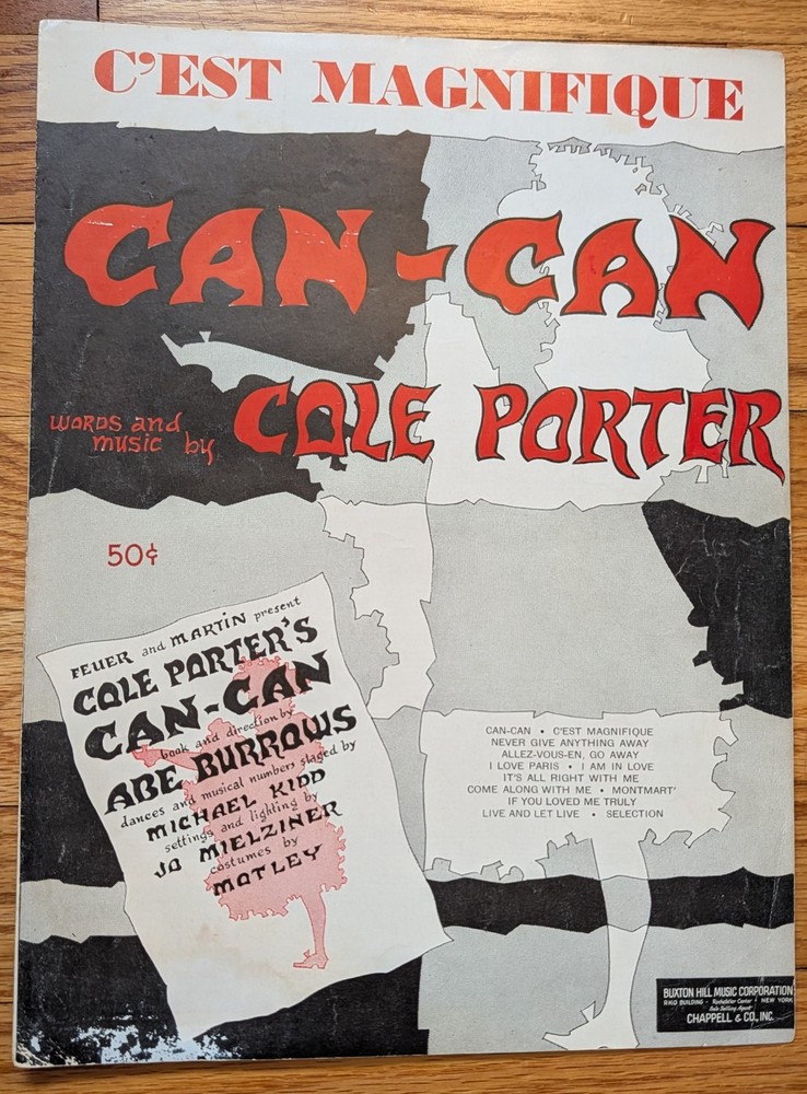 C&rsquo;est Magnifique Sheet Music 1953 Cole Porter From Can-Can