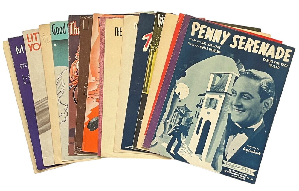 Sheet Music Lot 1930-1939 Penny Serenade Sophisticated Lady Stormy Weather