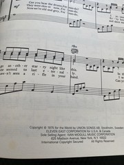 Abba Live Guitar Voice Song Book Sheet Music Chords Lyrics Clef Notation