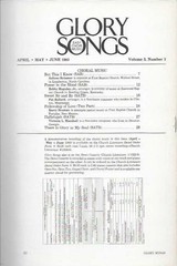 Glory Songs Vocal Selections SAB SATB P/V/G April-May-June 1983