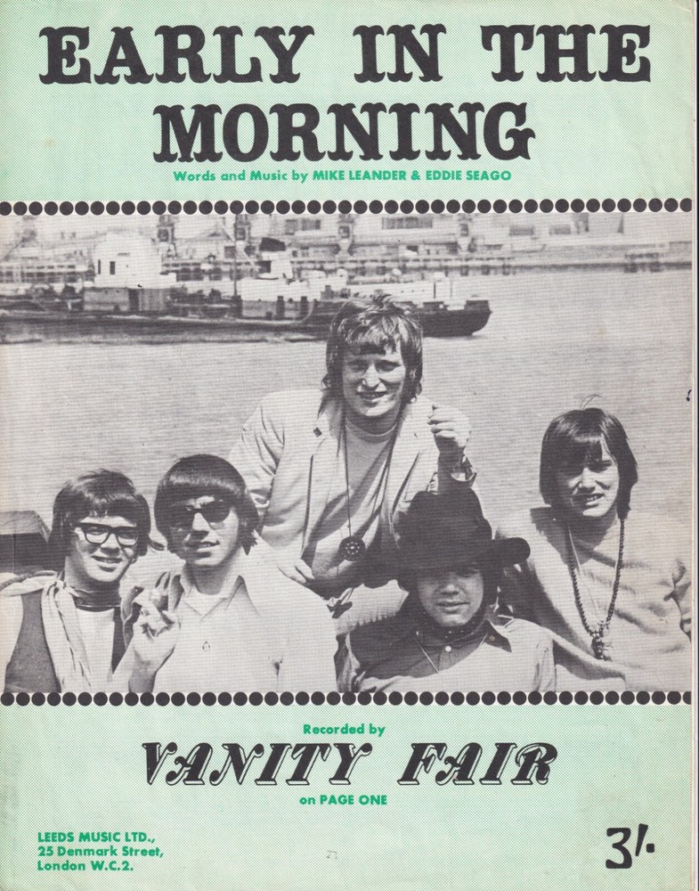 Early In The Morning – Vanity Fair – 1969 Sheet Music