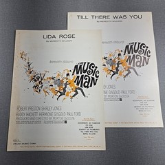 Lida Rose & Till There Was You By Wilson Music Man 1957 Vintage Sheet Music