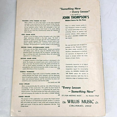 John Thompson Adult Preparatory Piano Book Willis Course Sheet Music 1943 Vtg