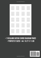 Blank Guitar Chord Diagram Notebook: Blank Chord Book | 110 Pages