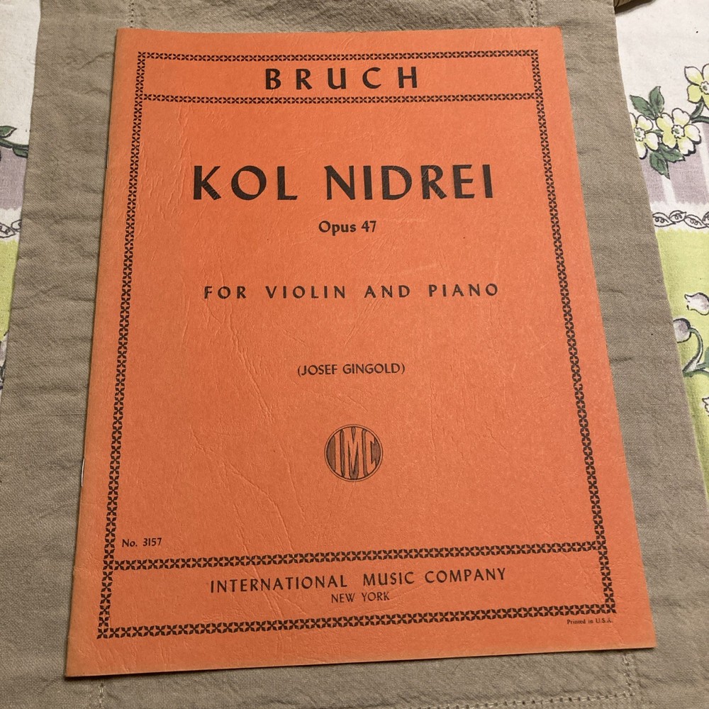 Kol Nidrei For Violin And Piano By Max Bruch