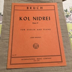 Kol Nidrei For Violin And Piano By Max Bruch
