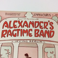 Alexanders Ragtime Band Irving Berlin 20th Century Fox Vintage Sheet Music
