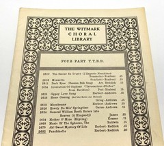 The Witmark Choral Library Sheet Music Lot Song Four Part TTBB 1930s