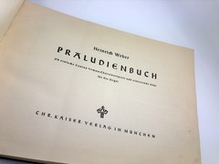 Vintage German Music Note 1939 Book Praludienbuch