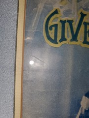 Original 1901 Framed Sheet Music Cover « Hello Central, Give Me Heaven » Vintage