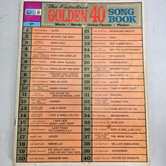 The Fabulous Golden 40 Song Book Piano Vocal Guitar Pop Music Photos Vintage