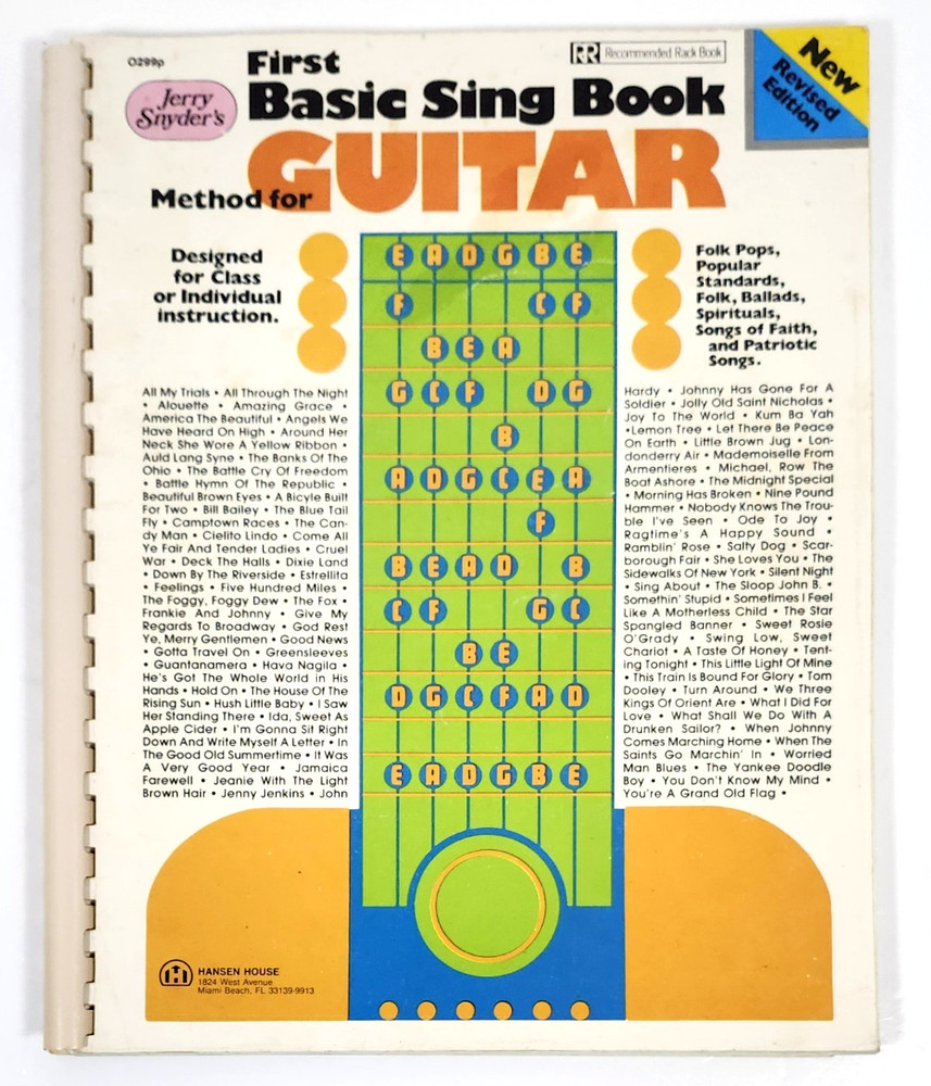 Jerry Snyder&rsquo;s First Basic Sing Book Method for Guitar-Folk/Pop/Spiritual..SpBnd