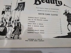 1959 Sleeping Beauty-Walt Disney Piano Music Book Vintage- Rare