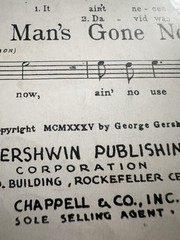 1935 Porgy and Bess SUMMERTIME Sheet Music George Gershwin A Minor/B Minor