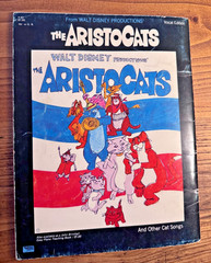 Aristocats & Other Cat Songs Sheet Music Book Piano Vocal Accompaniment Disney
