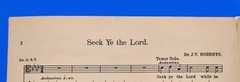 Choral Sheet Music « Seek Ye The Lord » Lorenz&rsquo;s Octavo Anthems for Mixed Voices