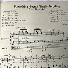 Show Tunes You Like to Remember Hammond Organ u 1960 Vintage Sheet Music Song Bo