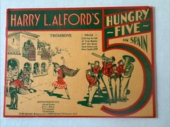 1931 Harry L Alford HUNGRY FIVE IN SPAIN Trumpet + Trombone Parts VG RARE