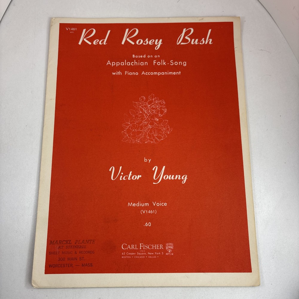 Red Rosey Bush – 1940 sheet music – Medium Voice & Piano – Victor Young