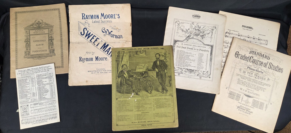 LOT of 29 Folios Antique SHEET MUSIC 1870s-1900s Chicago IL English German