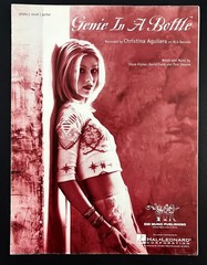 1998 Genie In A Bottle Christina Aguilera Guitar Piano Vocal Vintage Sheet Music