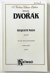 Dvorak Requiem Mass Opus 89 Music Score Solos Chorus Orchestra 10.5 x 7&Prime; K06153