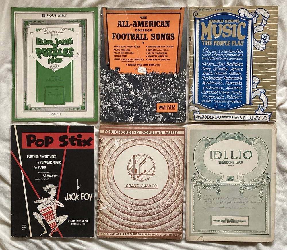ANTIQUE VINTAGE Sheet Music Book Lot