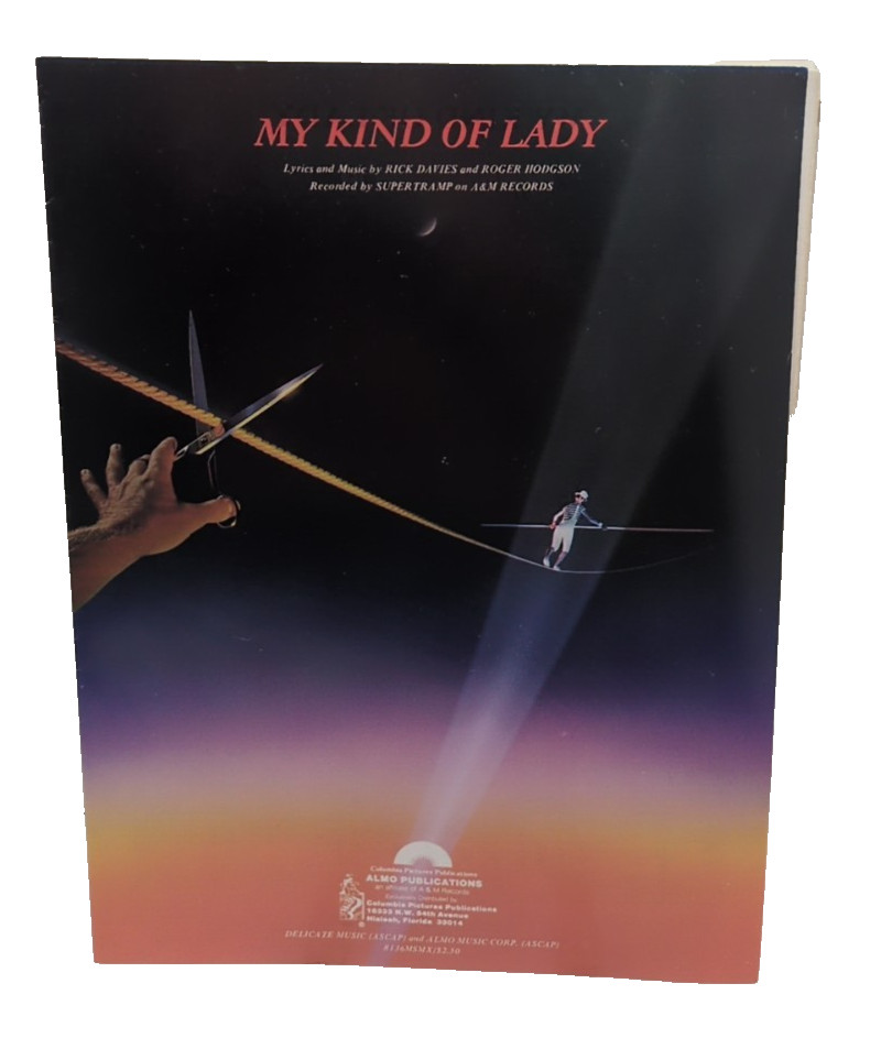 My Kind Of Lady Sheet Music Supertramp Piano Guitar Vocals 80s Progress Rock F1D
