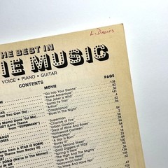The Best In Movie Music Piano Guitar Voice Sheet Music Songbook 1980s