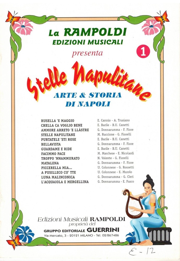 NEAPOLITAN STARS FOR *ITALY IMPORT ACCORDION/ ALL C INSTRUMENTS MUSIC BOOK NOS