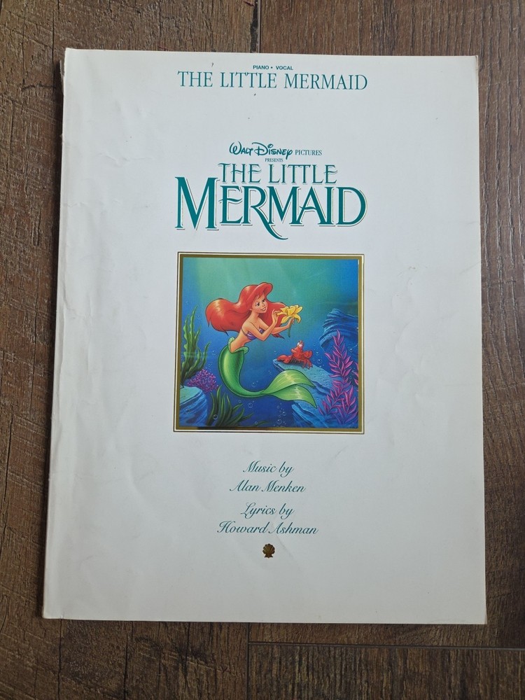 1989 The Little Mermaid Sheet Music Piano Vocal Guitar Songbook/Hal Leonard