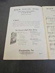 HIGH VOICE #5 VINTAGE SHEET MUSIC 1960 SINGSPIRATION EVANGELICAL GOSPEL WORSHIP