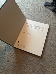 Literature for Voice: An Index to Songs in Collections