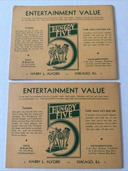 1931 Harry L Alford HUNGRY FIVE IN SPAIN Trumpet + Trombone Parts VG RARE
