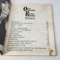 VTG Ozzy Osbourne Randy Rhoads Tribute Guitar Vocal Tabs Book W/O Foldout Poster