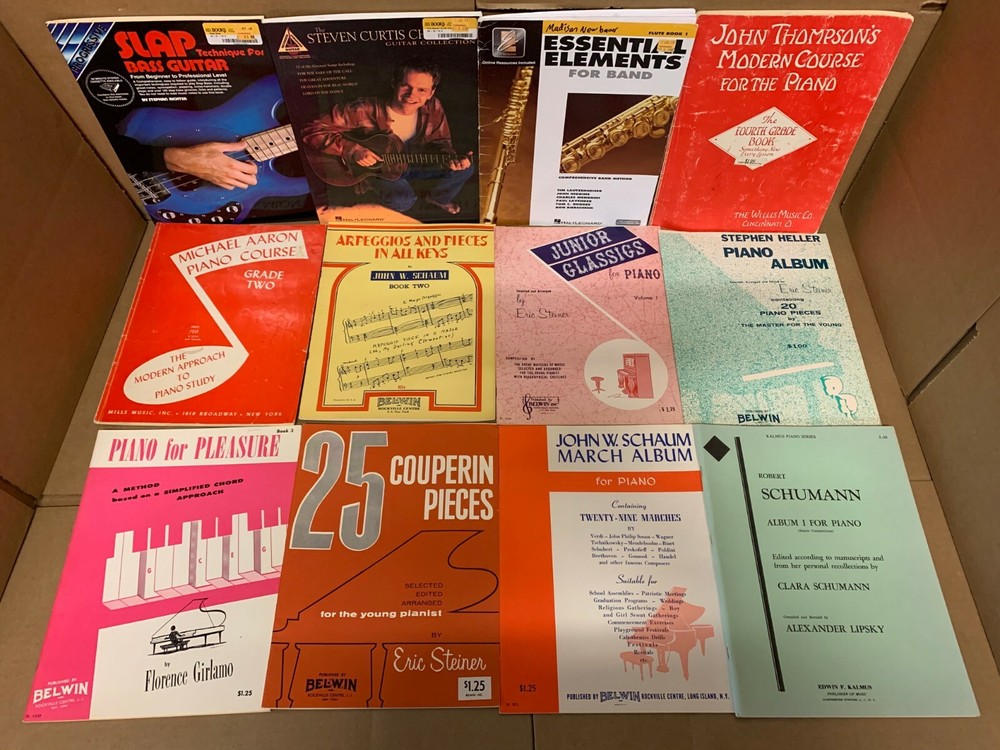 Lot of 20 Music Sheet Choral Lessons Chord Song Guitar Piano Book Set RANDOM Mix