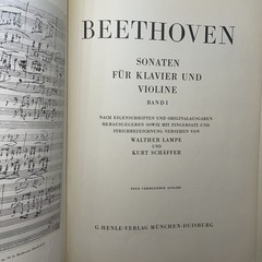 BEETHOVEN Sheet Music Score Sonaten Klavier Violine Piano & Violin BAND I VERLAG
