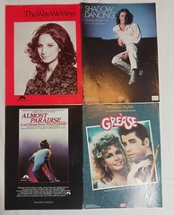 19 1980&rsquo;s Sheet Music Lot LIONEL RICHIE Kenny Rogers GREASE Michael Jackson