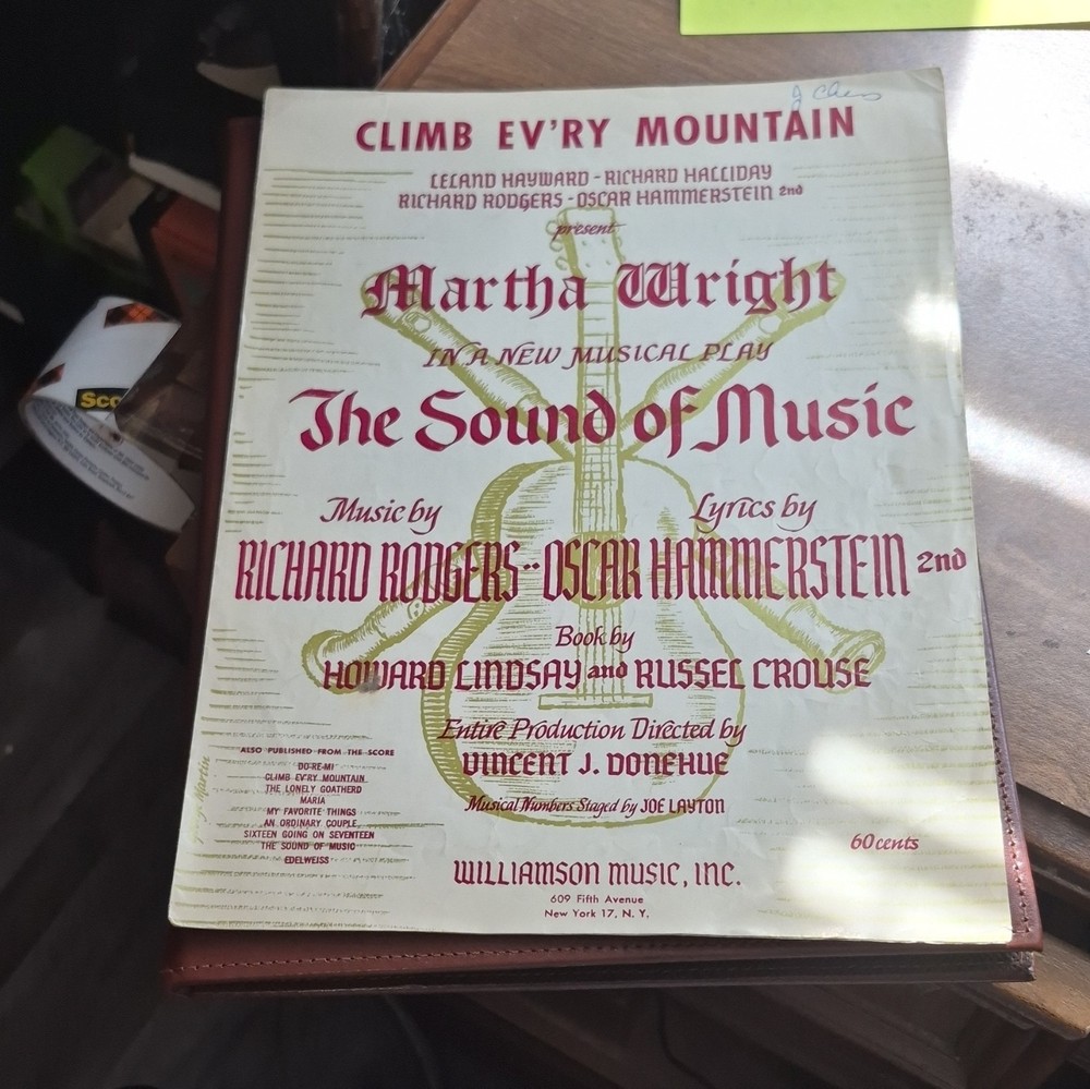 Climb Ev&rsquo;ry Mountain The Sound of Music Sheet Music Solo Piano Voice 1079-3