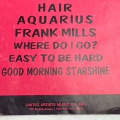 1967-68 Hair The American Tribal Love Rock Musical Sheet Music 5 Pages Vintage