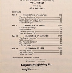 Choral Music « A Celebration of Hope » Songbook Johnson and Skillings Lillenas Pub