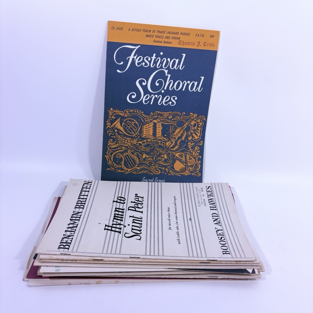 Lot 30 Choral Octavo Sheet Music SATB Sacred Religious Various Church Music Song
