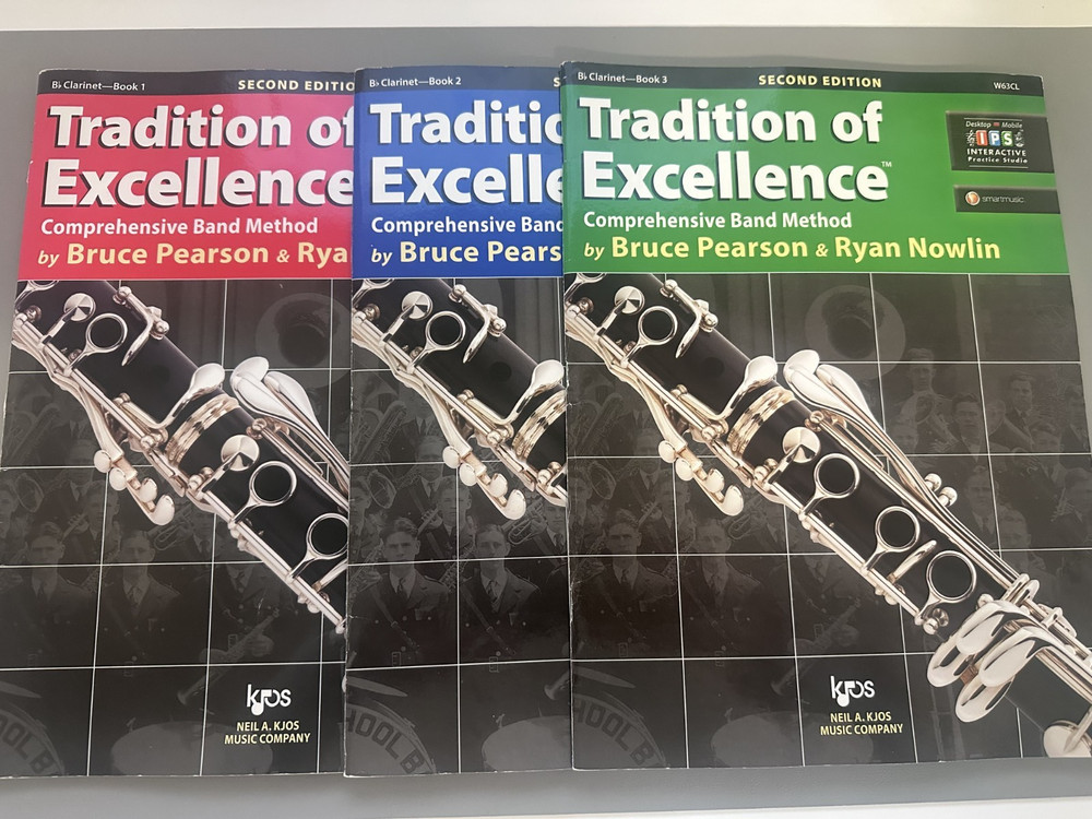 Bundle – Tradition of Excellence Books 1, 2, 3 B flat Clarinet – Used
