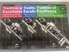 Bundle – Tradition of Excellence Books 1, 2, 3 B flat Clarinet – Used