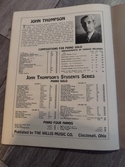 Vintage John Thompson First Grade Etudes Piano Music Book 1939 Willis Music