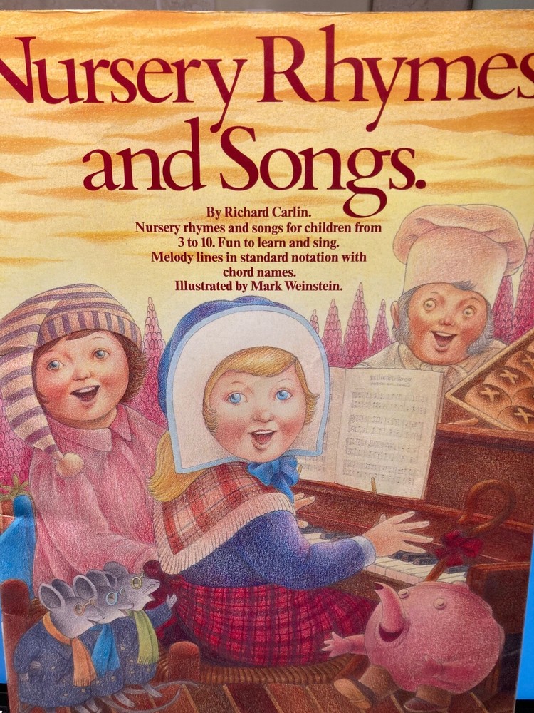 Piano Rhymes and Songs for Piano and Guitar Richard Carlin Amsco 1985