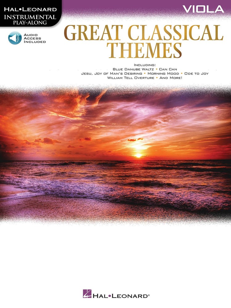 Great Classical Themes for Viola Solo Sheet Music Play-Along Book Online Audio