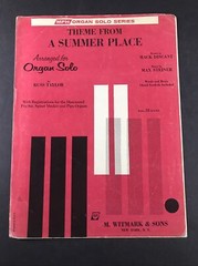 Max Steiner, arr Russ Taylor: Theme from a Summer Place, Organ (Witmark)