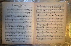 1927 Irving Berlin Together We Two Sheet Music Vintage Art Deco Cover VG