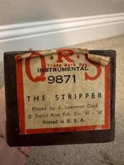 QRS Word Player Piano Roll 9871 The Stripper by Lawrence Cook TX